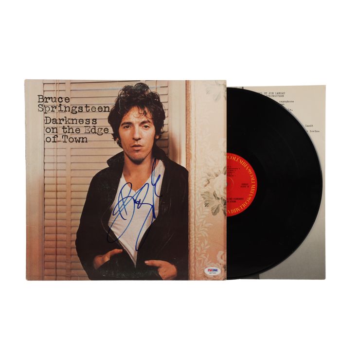 60. Bruce Springsteen-Autographed Darkness On The Edge Of Town LP ...