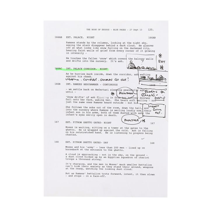 Lot # 1098: EXODUS: GODS AND KINGS (2014) - Script Page with Scott ...