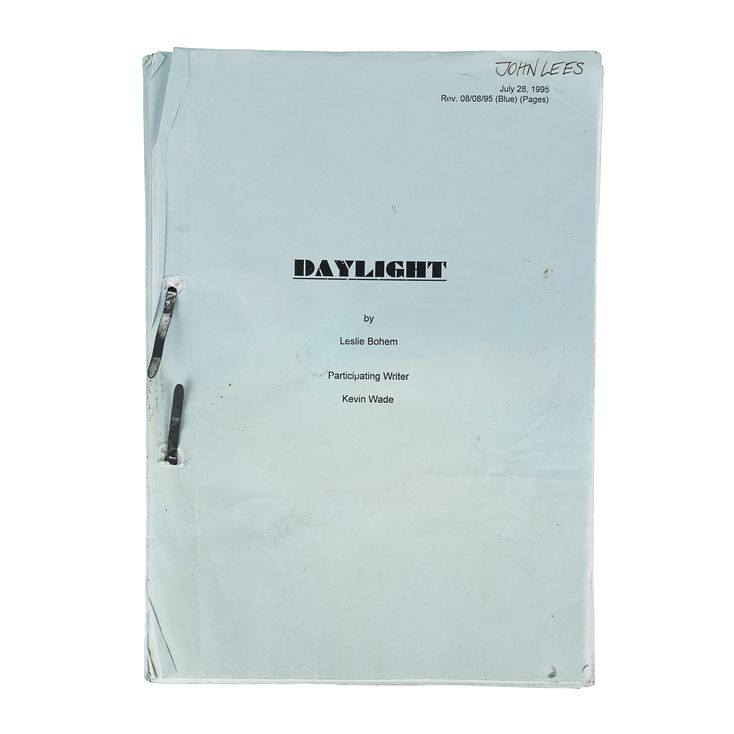 Annotated Script | DAYLIGHT (1996)