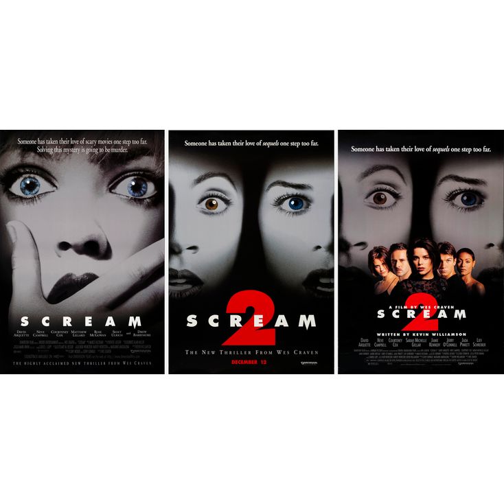 715. SCREAM SCREAM 2 - One Sheets (3) (27 x 40) Advance (1), Double ...