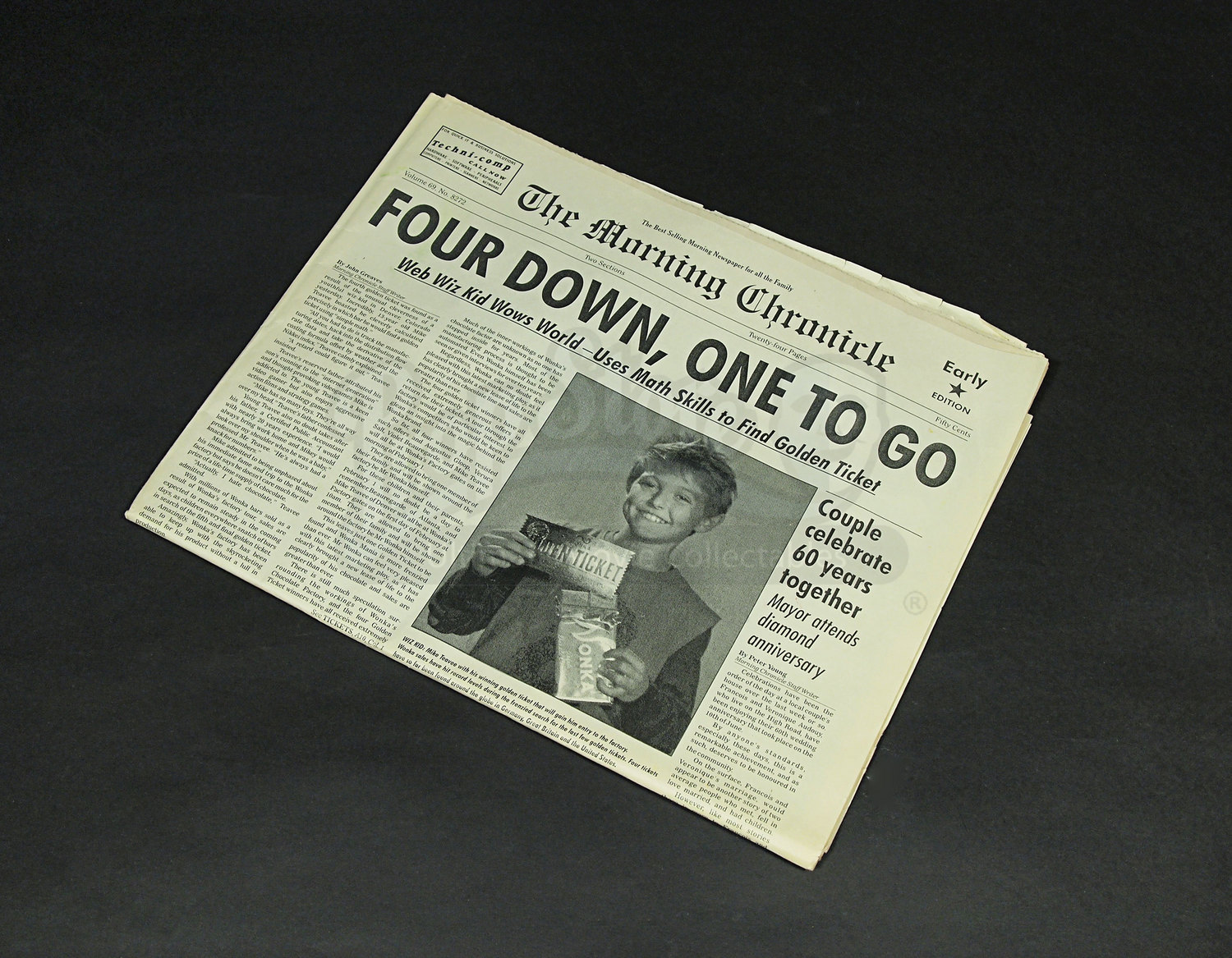 Four Down, One To Go Prop Newspaper Cover Prop Store