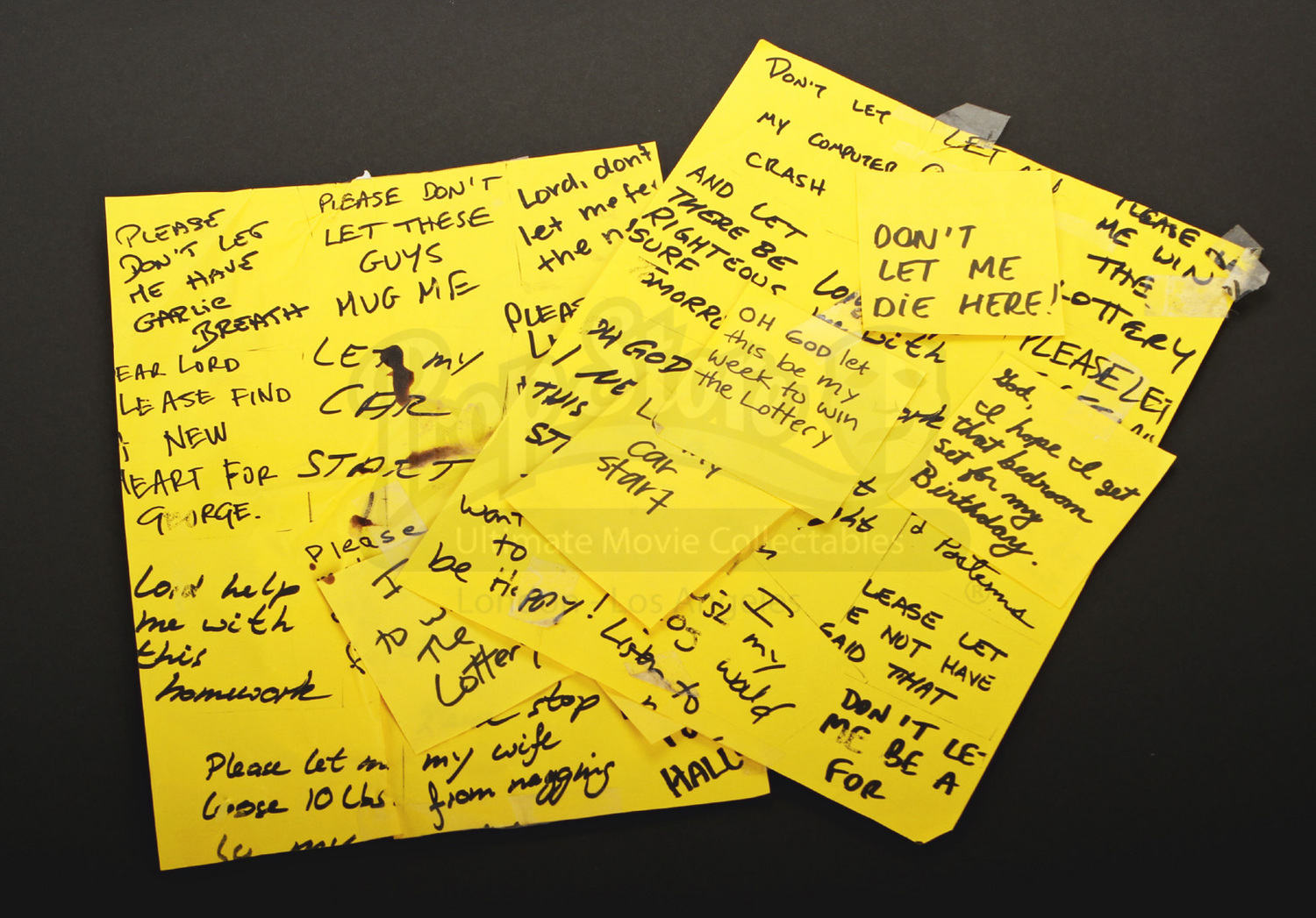 PostIt Note Prayer Sheets Prop Store Ultimate Movie Collectables