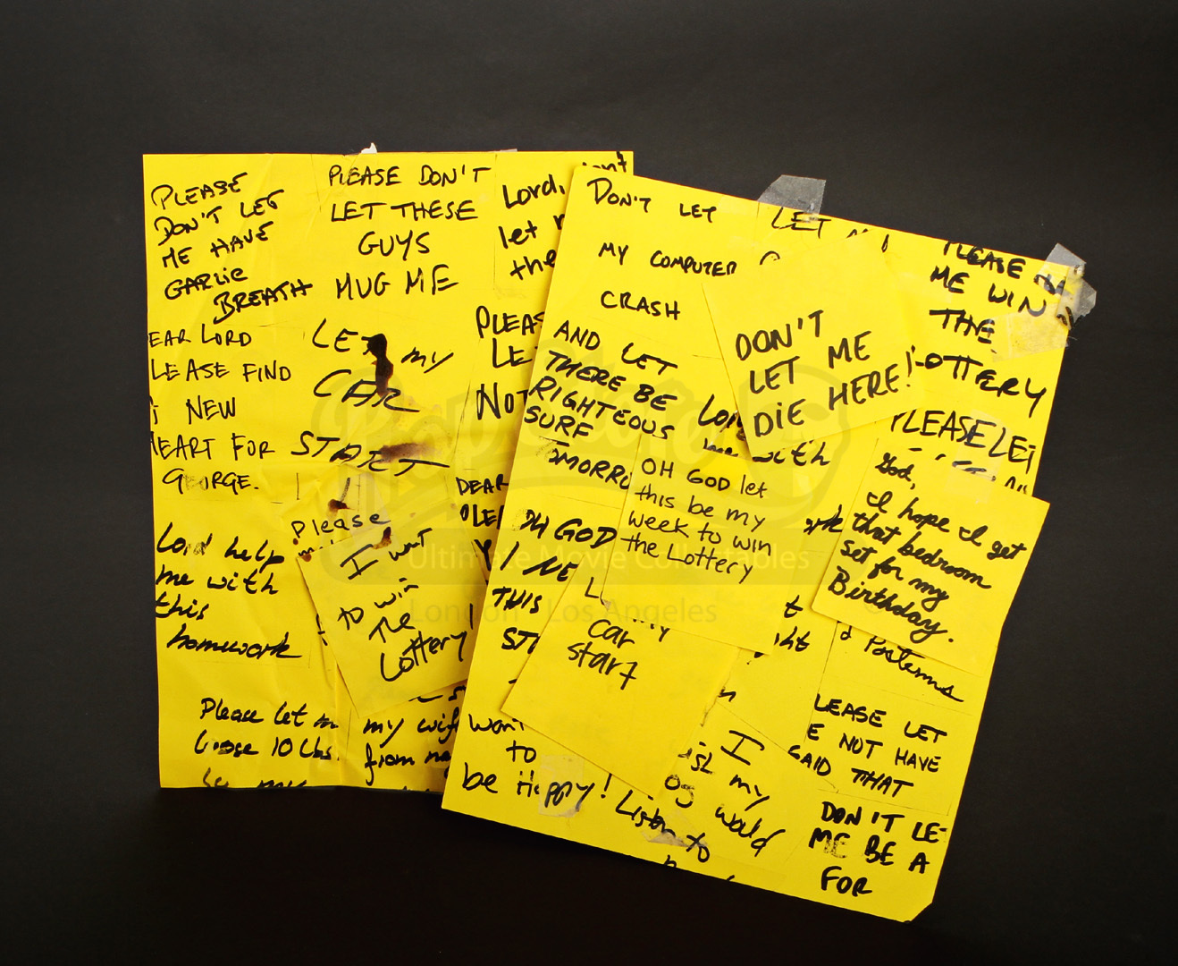 PostIt Note Prayer Sheets Prop Store Ultimate Movie Collectables