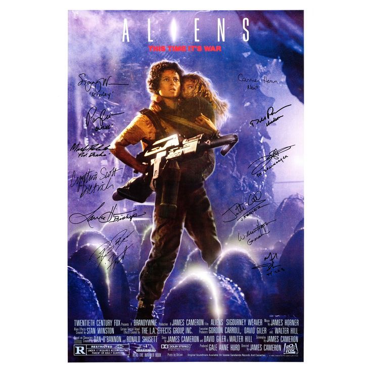 12. Key Cast-Autographed One-Sheet Poster | ALIENS (1986)