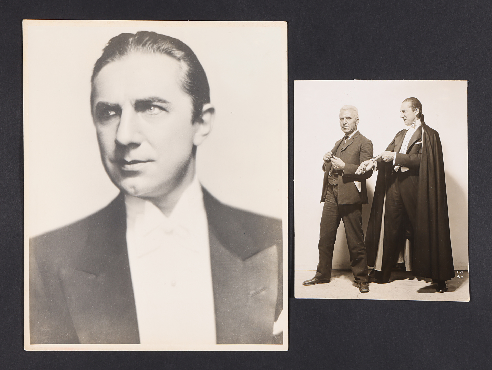Lot #101 - DRACULA (1931) - Two Bela Lugosi Photos, circa 1931 and 1950s
