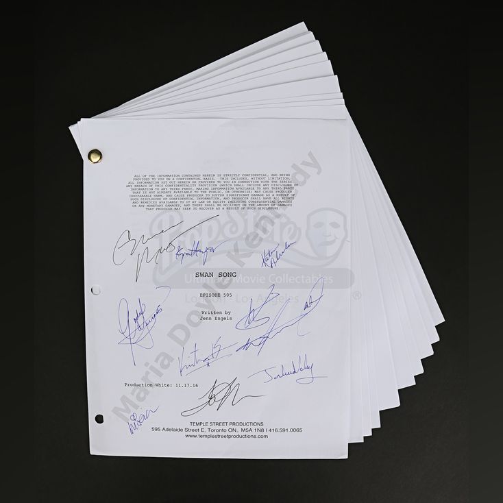 Wednesday Signed Cast Script Maria Doyle Kennedys Cast Autographed Production Script - Episode 5.05 ...