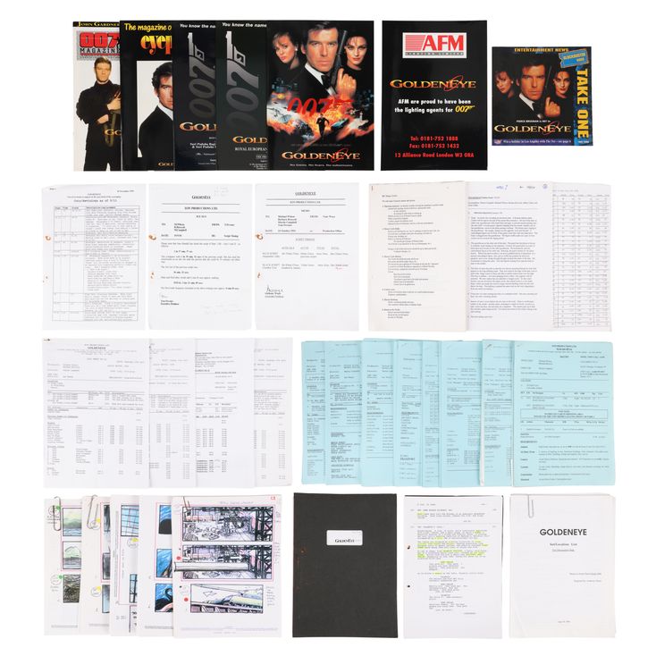 767. Scripts, Storyboards and Production Paperwork ### JAMES BOND ...