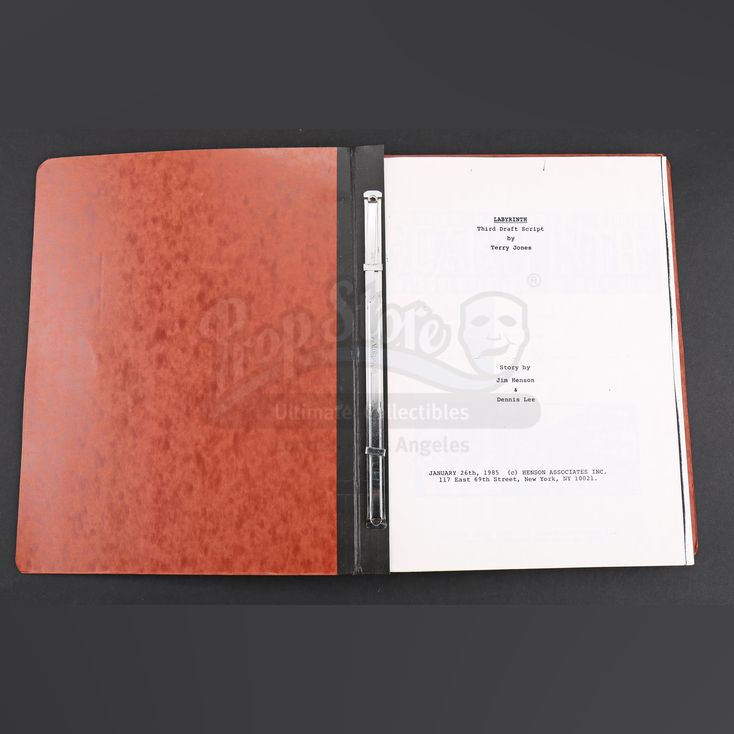 Third Draft Script | LABYRINTH (1986)