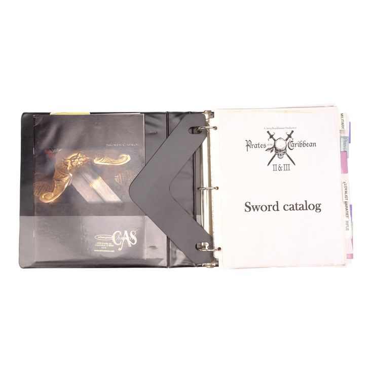 Lot 587 Weapon Reference Production Binder and Catalog PIRATES OF