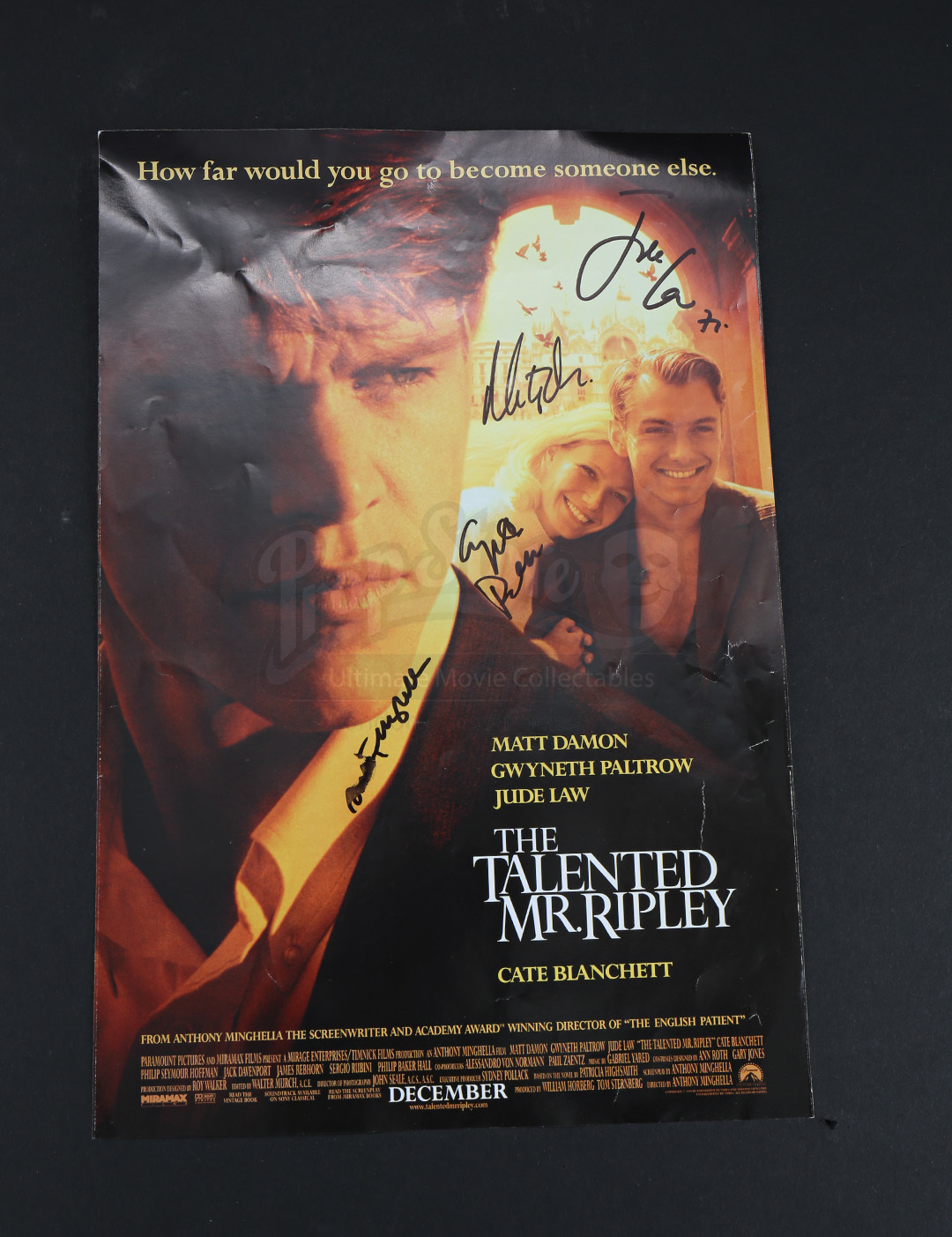 Autographed Mini Poster Prop Store Ultimate Movie Collectables