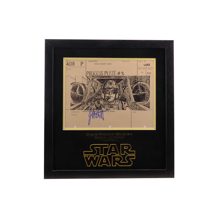 John Dykstra Signed Production Storyboard Interior Cockpit CloseUp