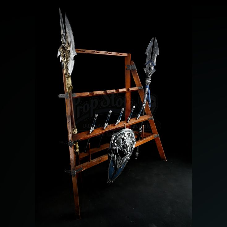 Lot 124 Warcraft Auction Stormwind Armory Weapons Rack with