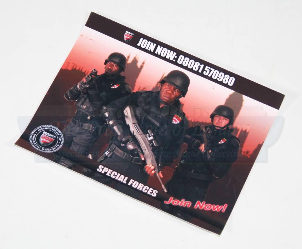 DDS Special Forces Recruitment Poster Prop Store Ultimate Movie