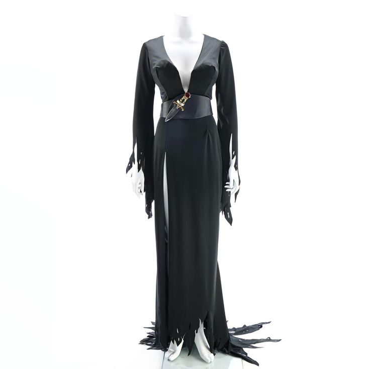 elvira black dress Robe longue 'Elvira' brode sans manches mousse moss / XS/S