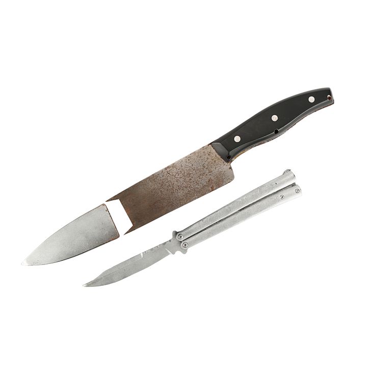 Hit-Girls (Chloe Grace Moretz) SFX Kitchen Knife and Stunt Butterfly ...