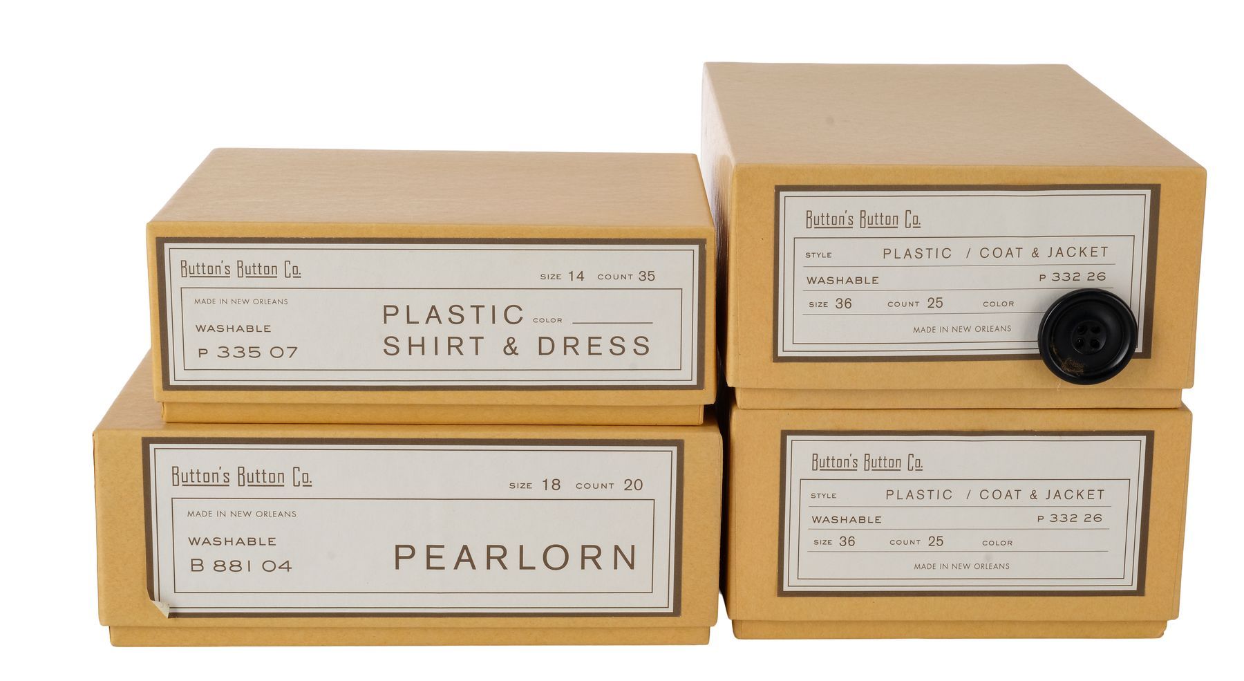 591. Set of Four Button's Button Company Boxes ### THE CURIOUS CASE OF ...