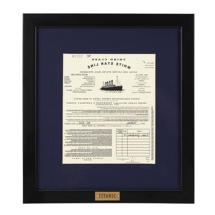 Lot 1696 Mirrorimage Printed Thirdclass Ticket TITANIC (1997)
