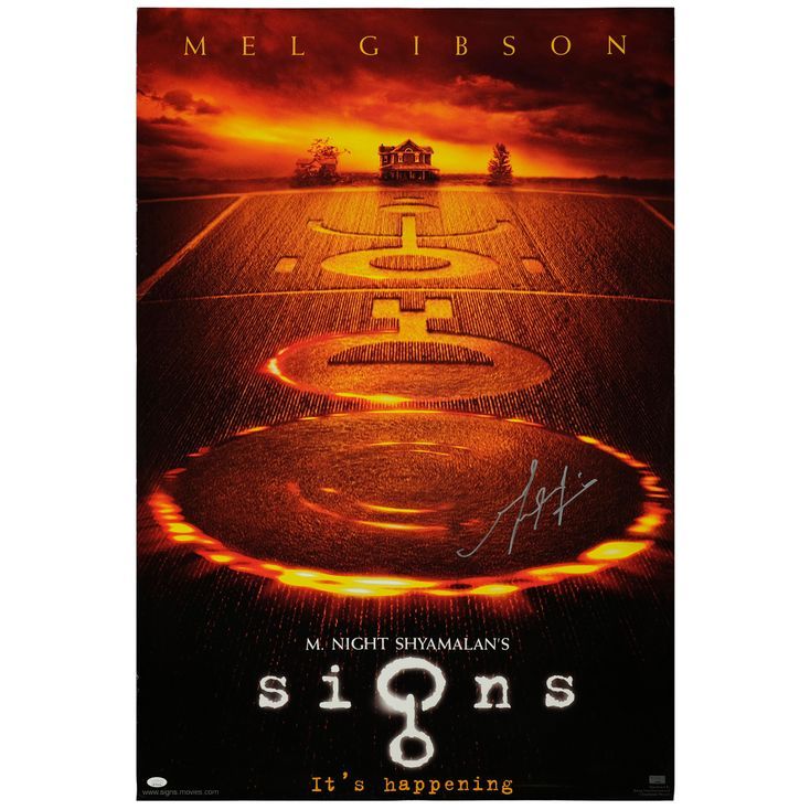 387. Mel Gibson-Autographed One-Sheet | SIGNS (2002)