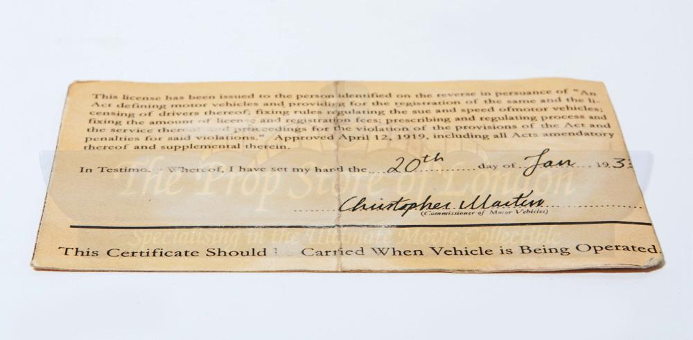 Jim Braddock Drivers License Prop Store Ultimate Movie Collectables