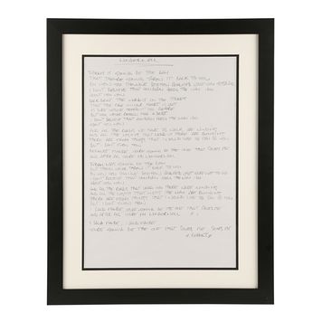 Wonderwall Text Lot # 553 : OASIS - Wonderwall Lyrics Handwritten by Noel Gallagher