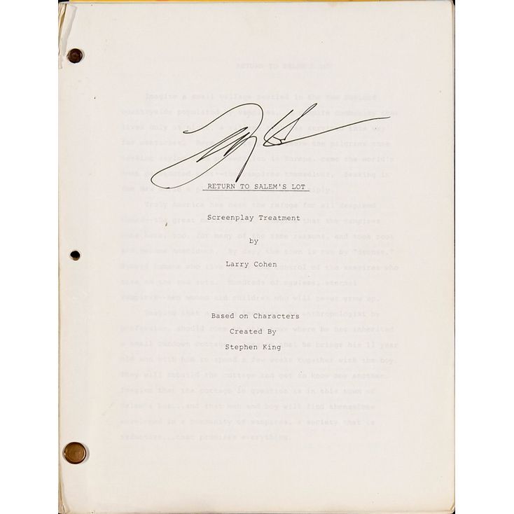 981. Hand-Annotated Film Script and Screenplay Treatment (8.5 x 11 ...