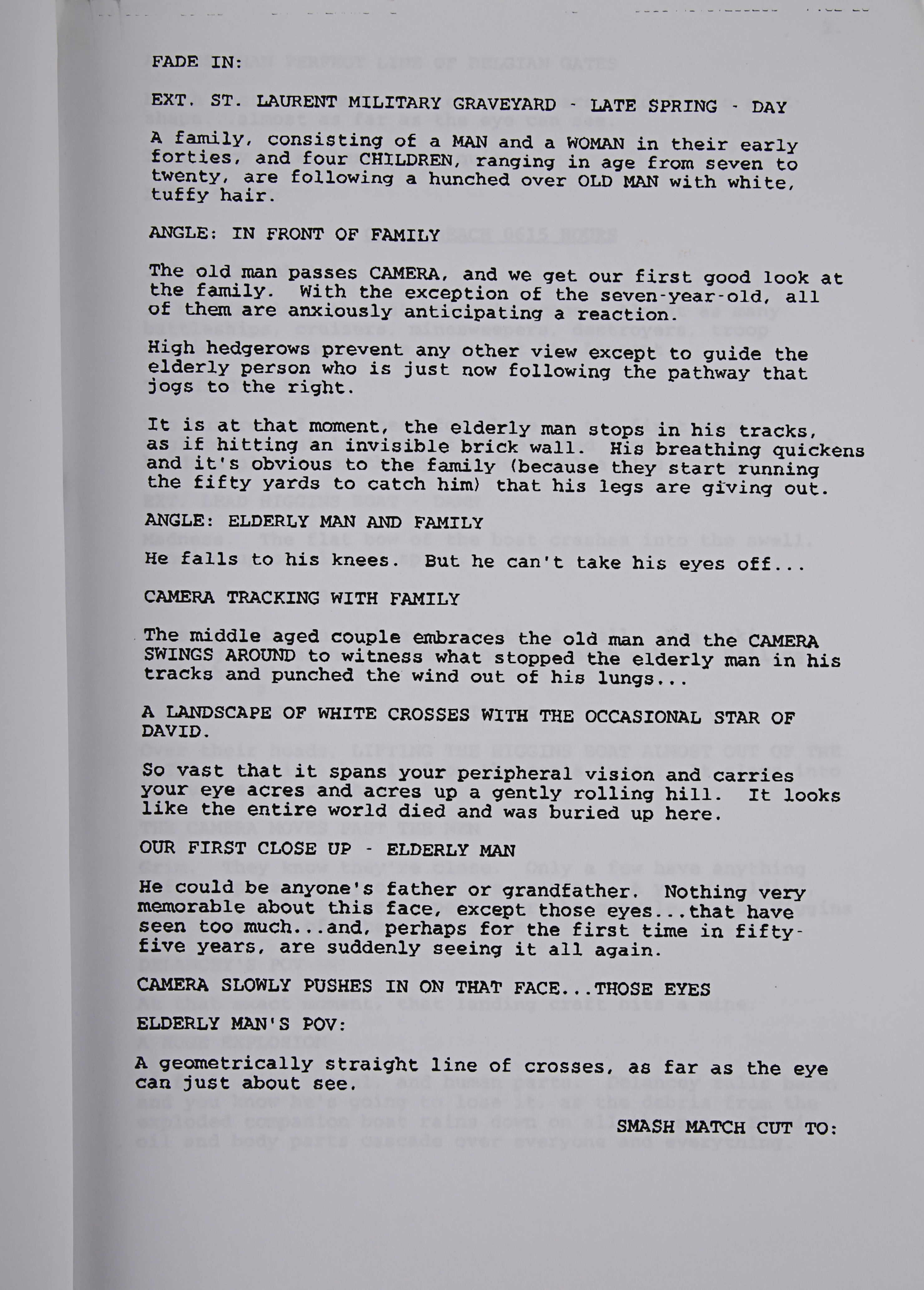 Script Ryan Beck Lot #848 - SAVING PRIVATE RYAN (1998) - 1st Revised Draft Script and ...