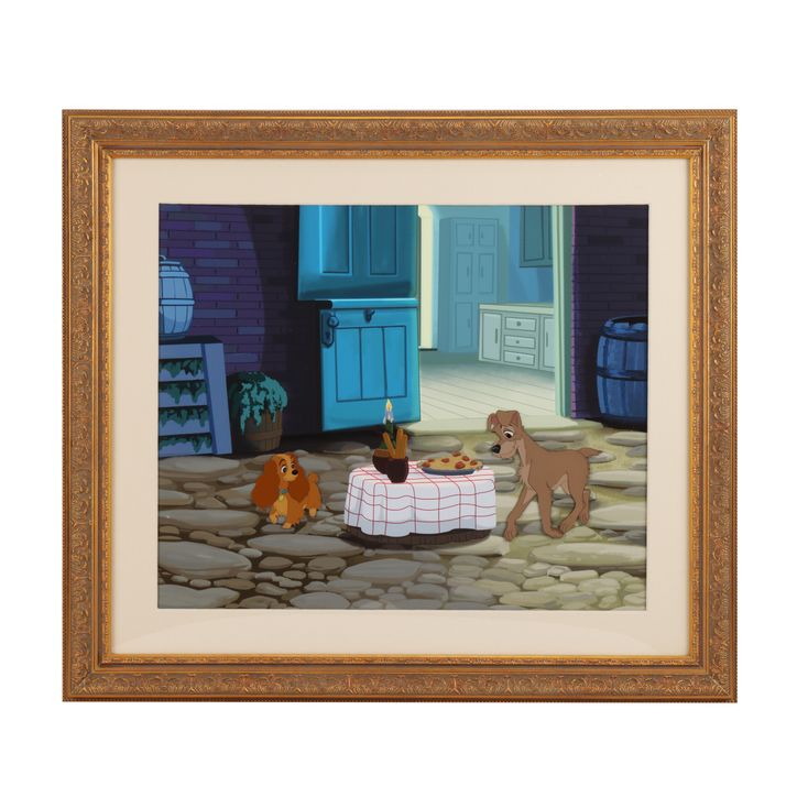 Lady and Tramp Bella Notte Original Production Cel Setup | LADY AND THE ...
