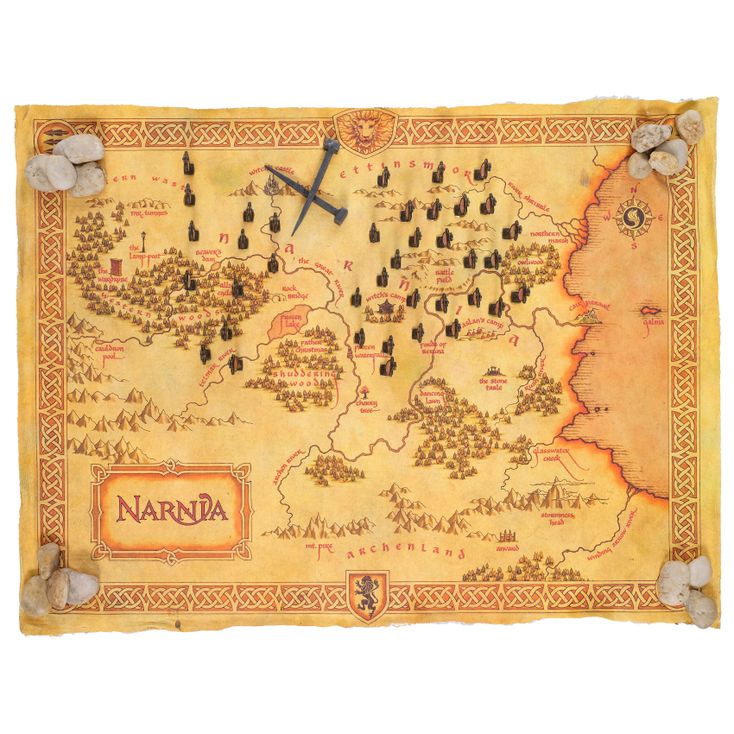 Production Made Narnia Map With Metal Markers CHRONICLES OF NARNIA 1 