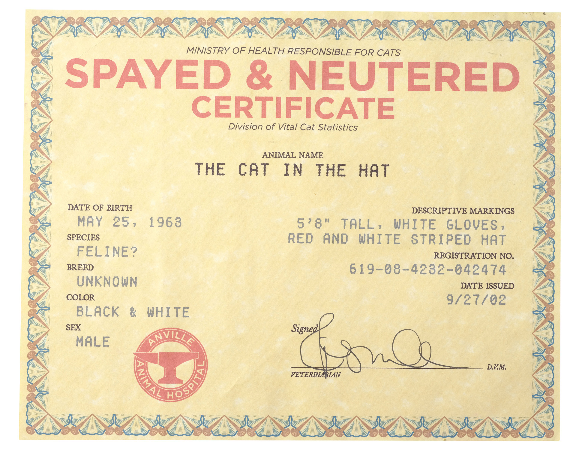 Lot # 682: Dr. Seuss' The Cat In The Hat (2003) - Cat in the Hat's ...