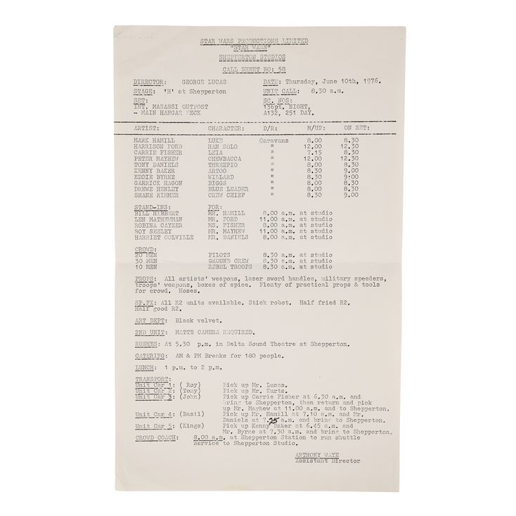 Lot 674 STAR WARS A NEW HOPE (1977) Anthony Daniels Collection