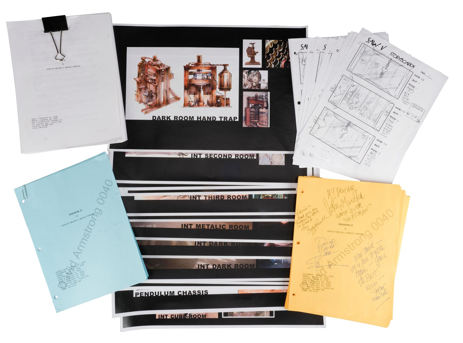 1076. Autographed Script, Blueprints and Ephemera ### SAW V (2008)