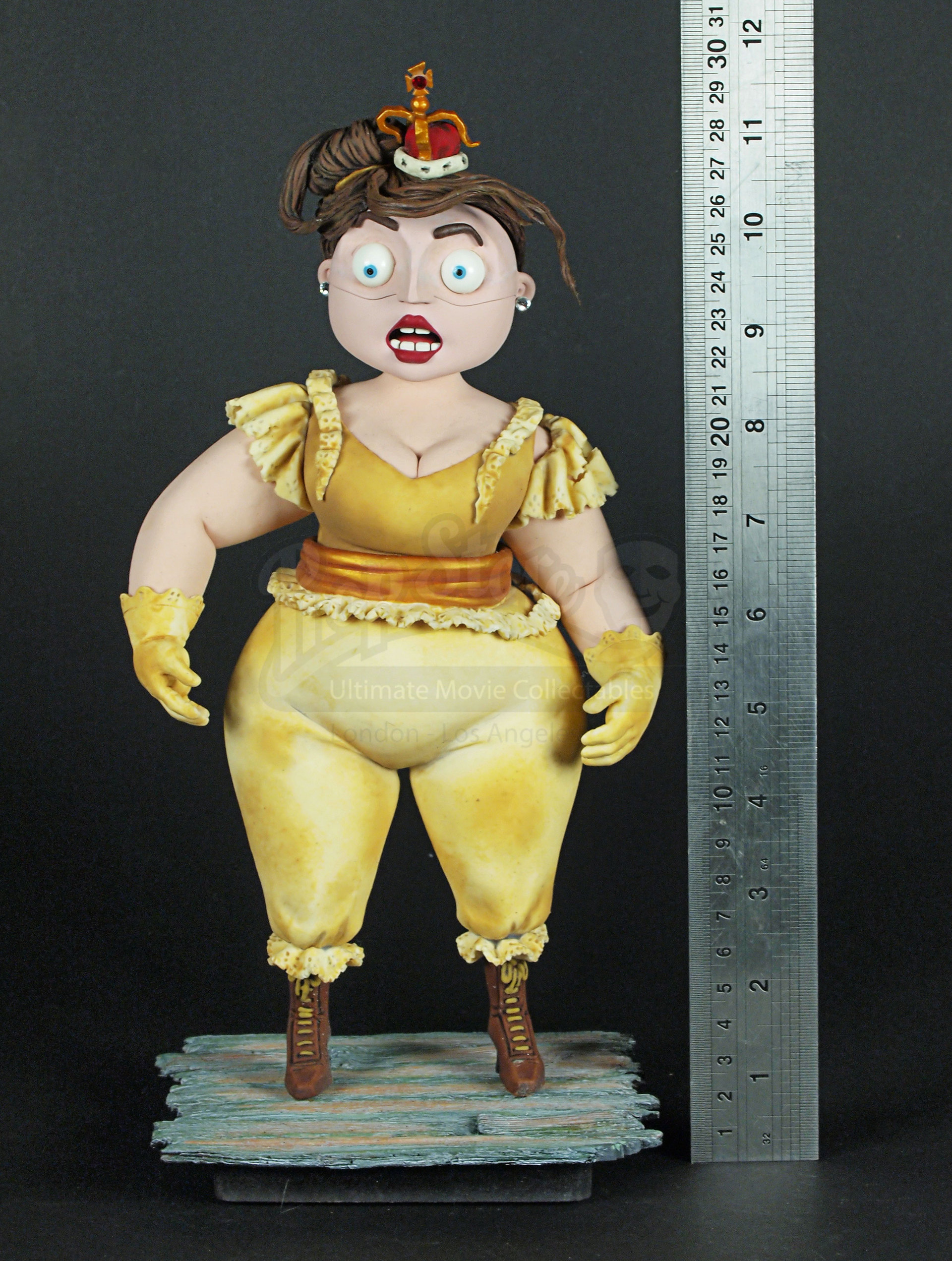 Dishevelled Queen Victoria in Bloomers Original Stop Motion Puppet