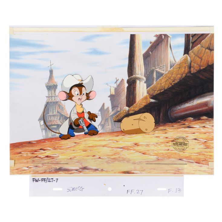 Fievel Mousekewitz as Cowboy Original Production Cel | AN AMERICAN TAIL ...