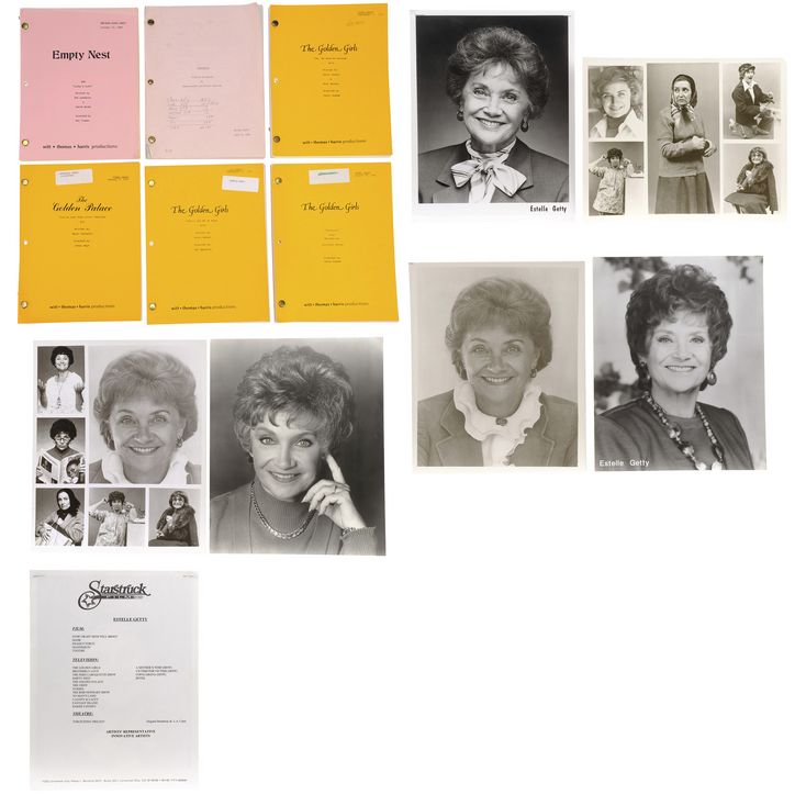 Six Script Lot 871 - Rich Weaver Collection Set of Six Headshots, Set of Six ...