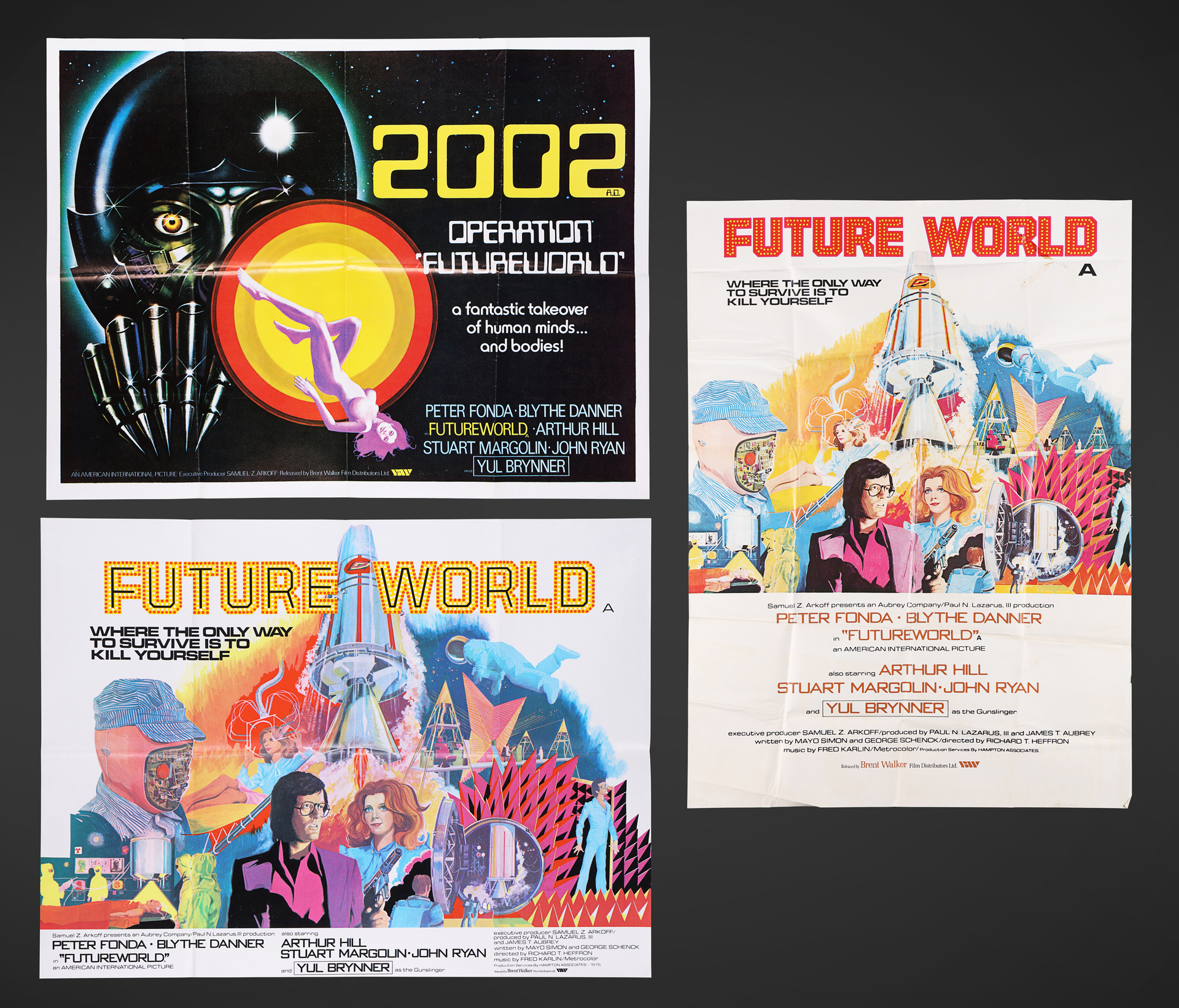 Lot #126 - FUTUREWORLD (1976) - Two UK Quads and 40 x 60 Poster, 1976