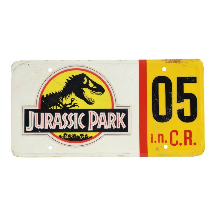 Lot 173 JURASSIC PARK 1993 Tour Vehicle 05 License Plate lot-1166-the-seven-year-itch-1955-marilyn-monroe-limited-edition