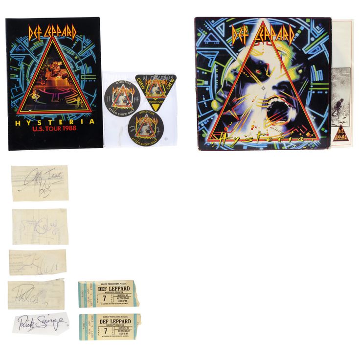 Lot 516 DEF LEPPARD (1976) Def Leppardautographed 1987 Mercury