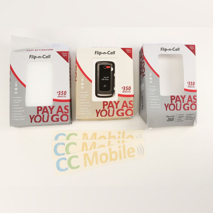 CC Mobile Pay As You Go Phone Boxes, Paper Wrapping, and CC Mobile ...