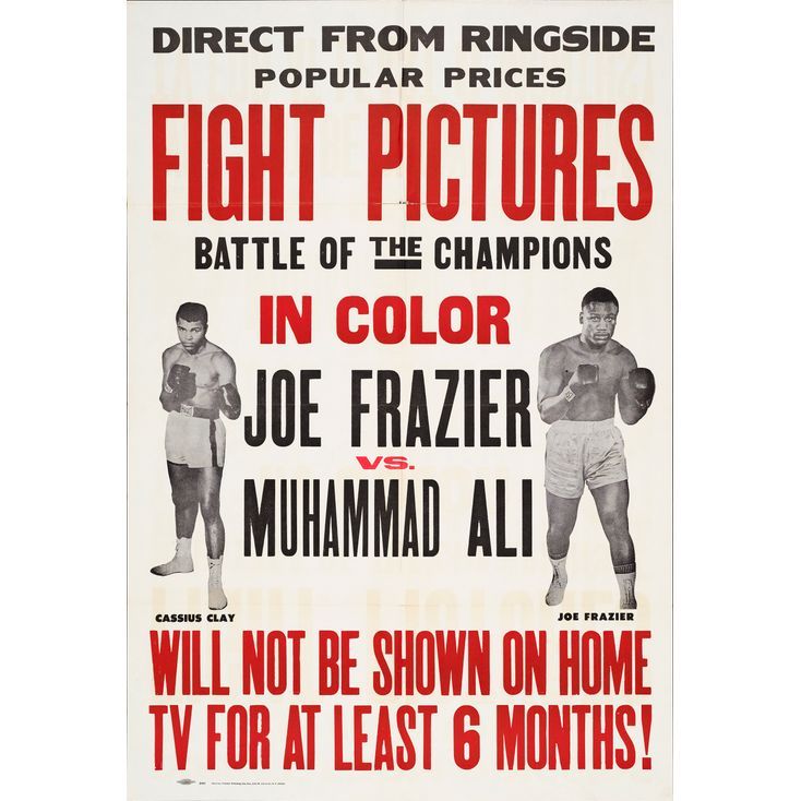 763. One Sheet (28 x 41 ); Very Fine Folded ### JOE FRAZIER VS ...
