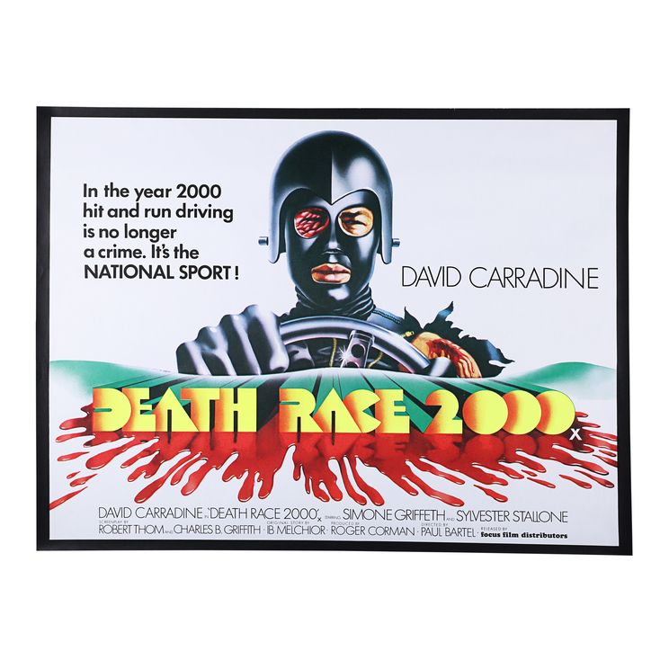 UK Quad Poster, 1975 DEATH RACE 2000 (1975)