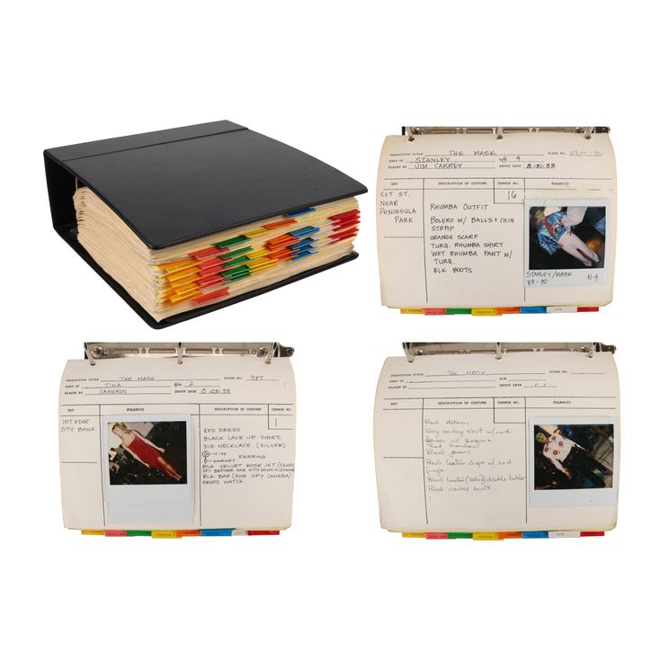 Mask Using Folder Design 272. Costume Continuity Folder and Polaroids ### MASK, THE (1994)
