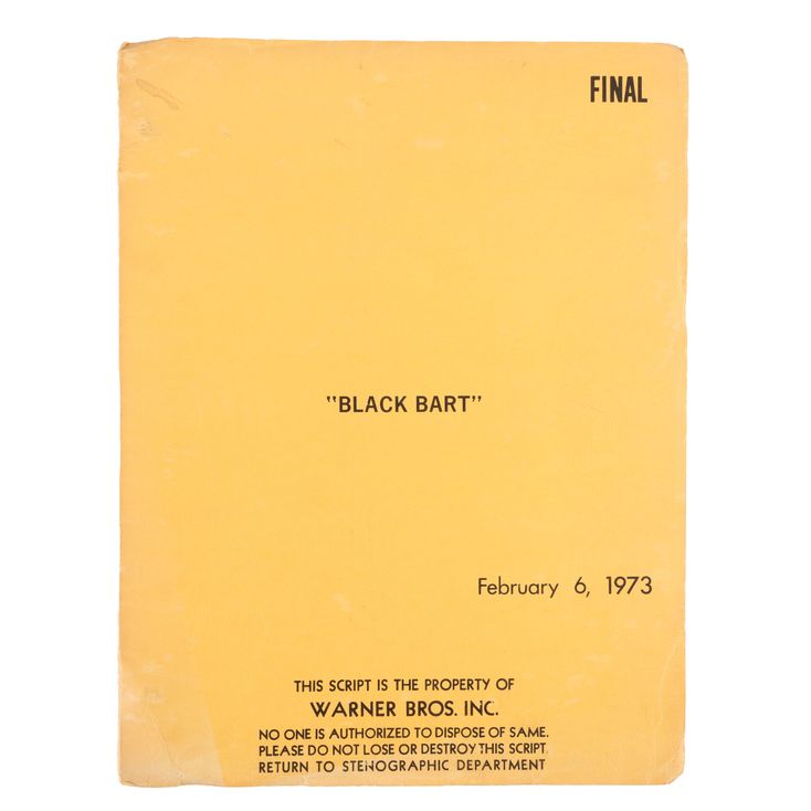 Bound Production Script BLAZING SADDLES (1974)