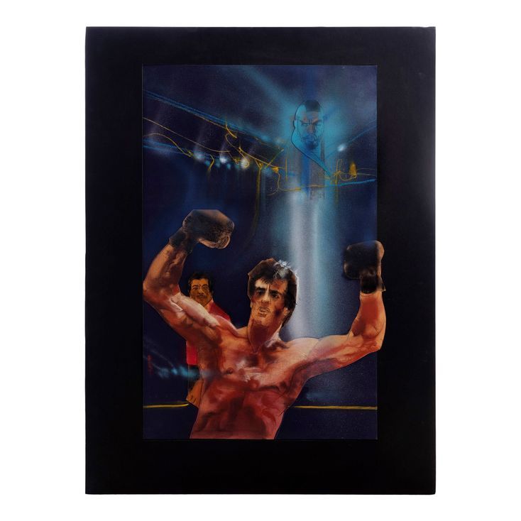 353. ROCKY III - Matted Hand-Illustrated Poster Concept Collage Matted ...