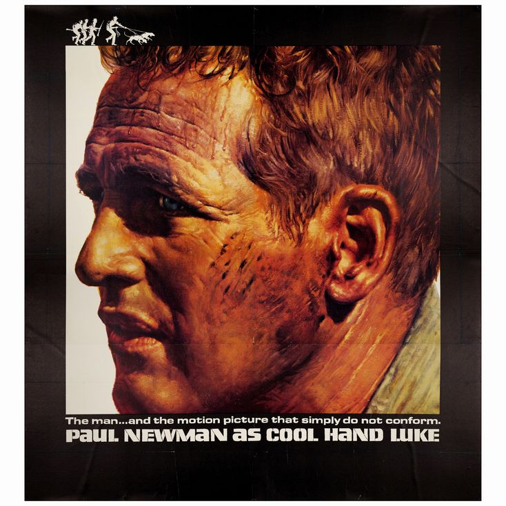 84. COOL HAND LUKE (1967) Trimmed Six Sheet (67 x 73) Good on Linen ...