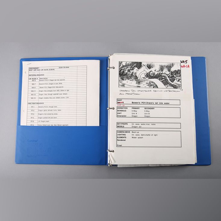 Two Printed Storyboard Binders DRAGONHEART (1996)