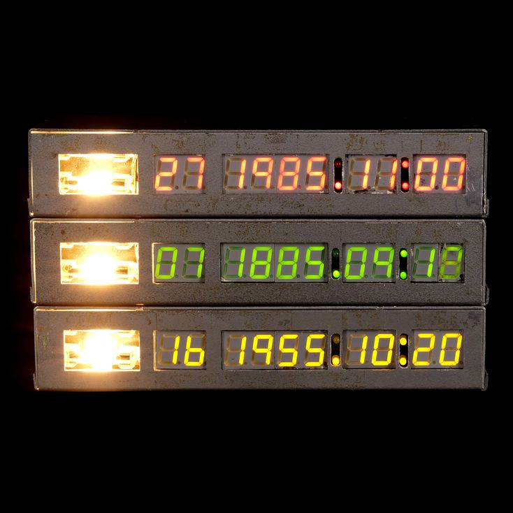 Lot 35 Lightup Time Circuit Shrouds with Numeric Readout Faces BACK TO THE FUTURE PART III