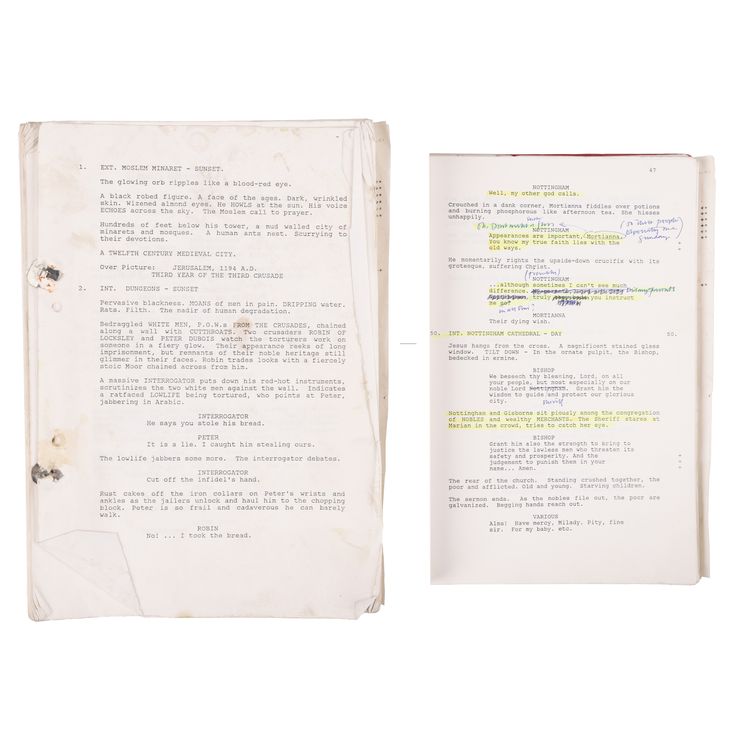 The Alan Rickman Archive Bound Personal Annotated Shooting Script ...
